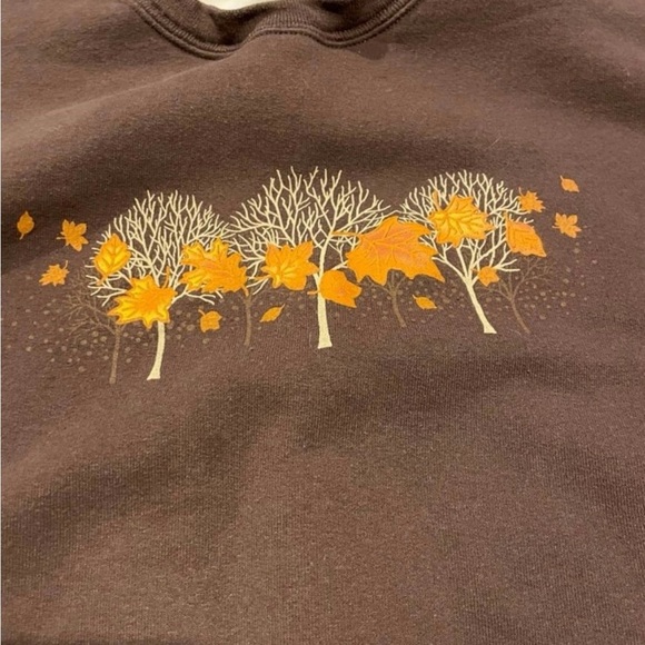 Vintage embroidered fall sweatshirt size XL - Picture 2 of 2